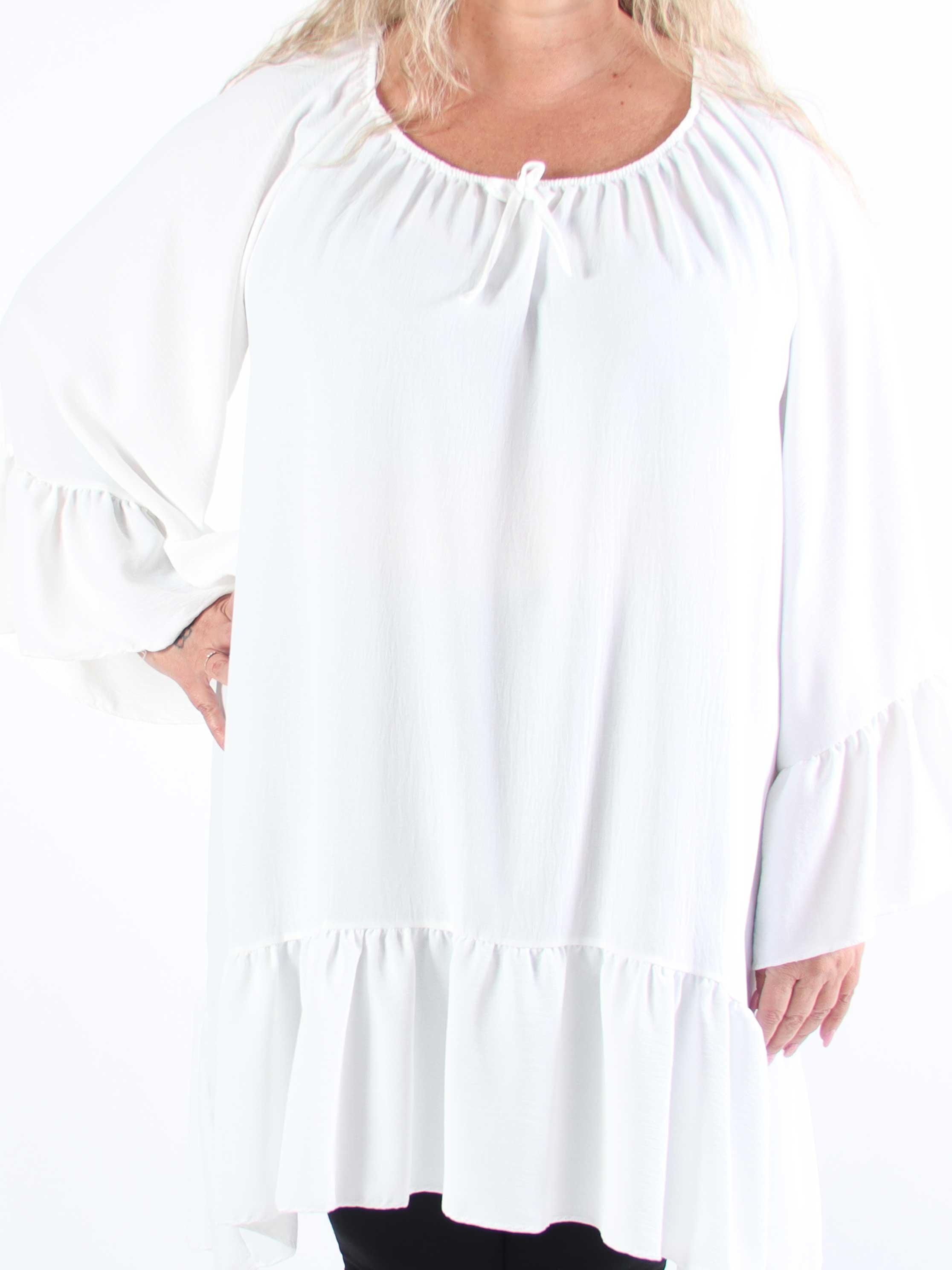 Alicia - Plus size Tunikakjole med elastik udskæring